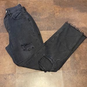 PacSun distressed black high rise jeans size 24
